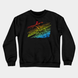 motocross enduro on the hill Crewneck Sweatshirt